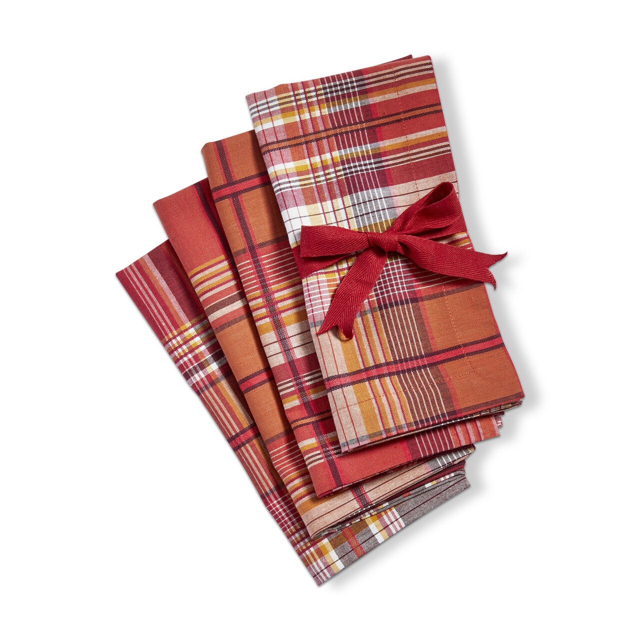 Gathering Napkin Set - Multicolor Cotton Kitchen Cloth Napkins for Fall Harvest - Machine Washable, 20" x 20"